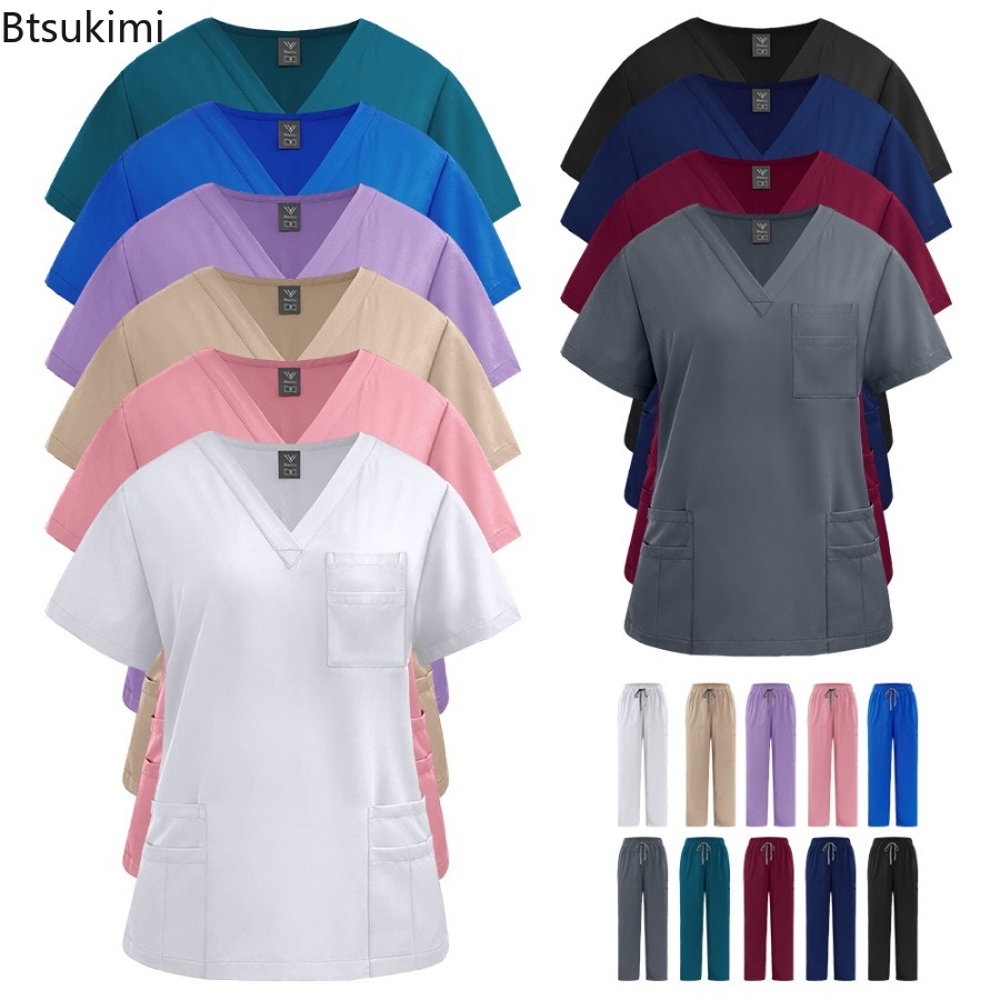 Medical Lab Uniform - Uniform Nurse Women Scrub Short Top