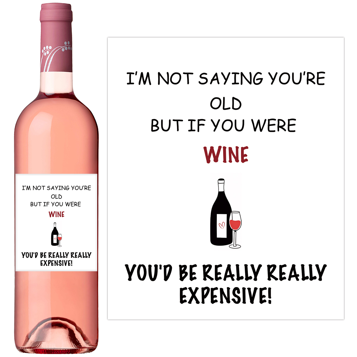 Medical Label - 4pcs Funny Wine Bottle Label, Hilarious
