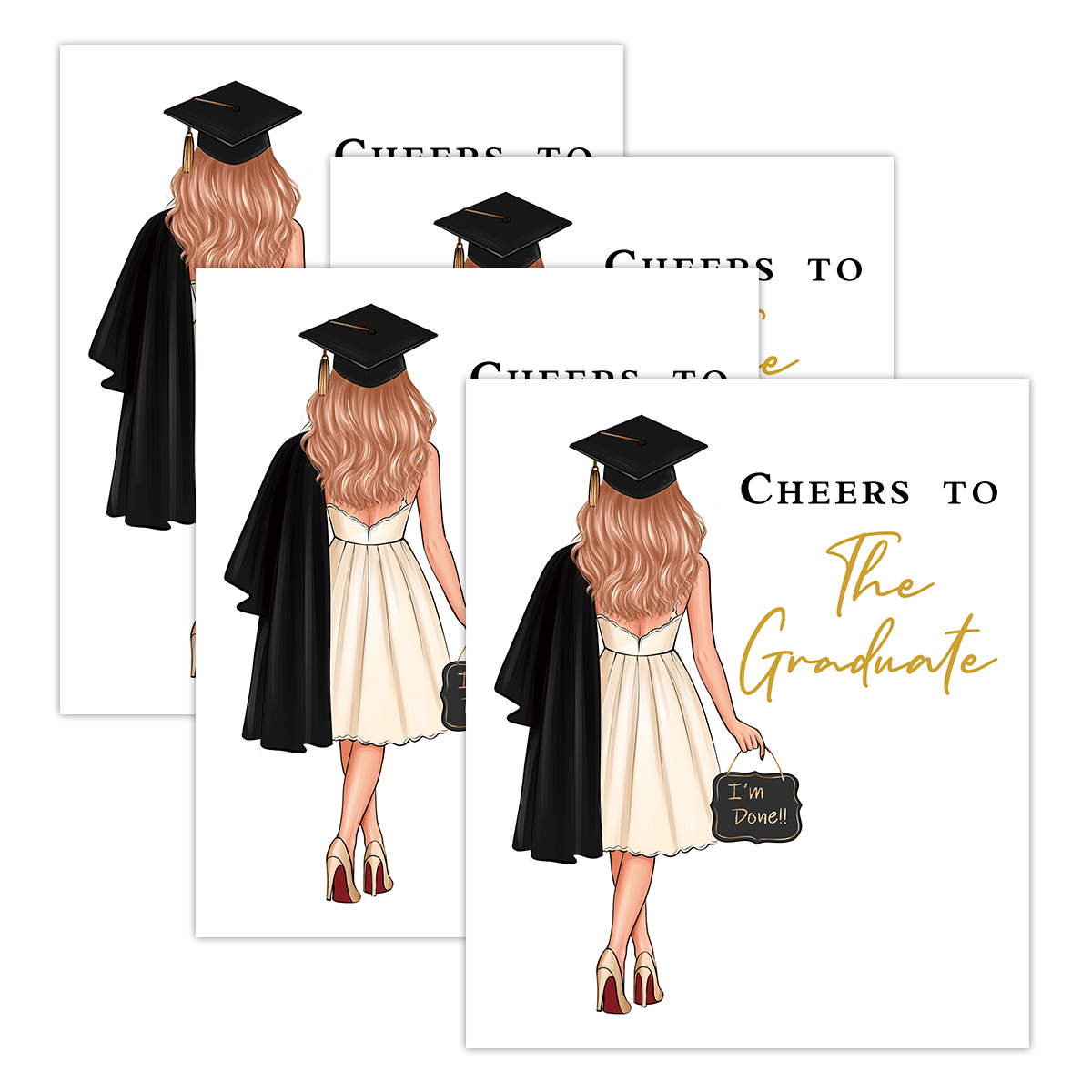 4pcs Graduation Wine Bottle St - Medical Label review and price