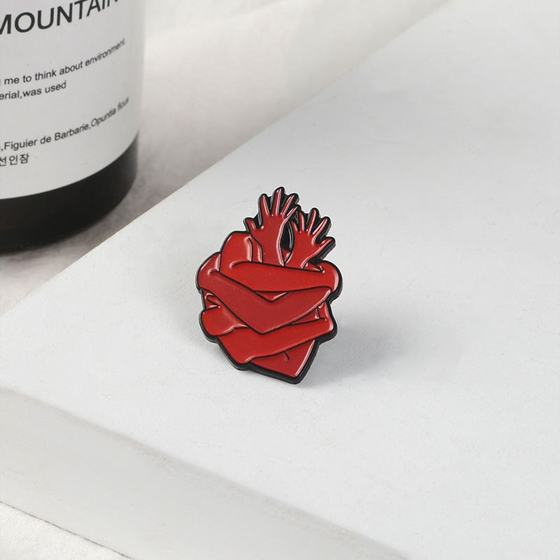 Anatomical Heart Enamel Pin Br - Medical Label review and price