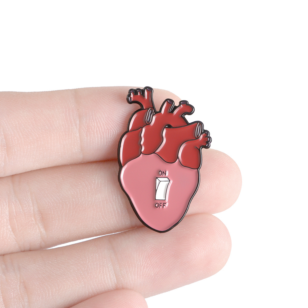 Anatomical Heart Enamel Pin Br - Medical Label review and price