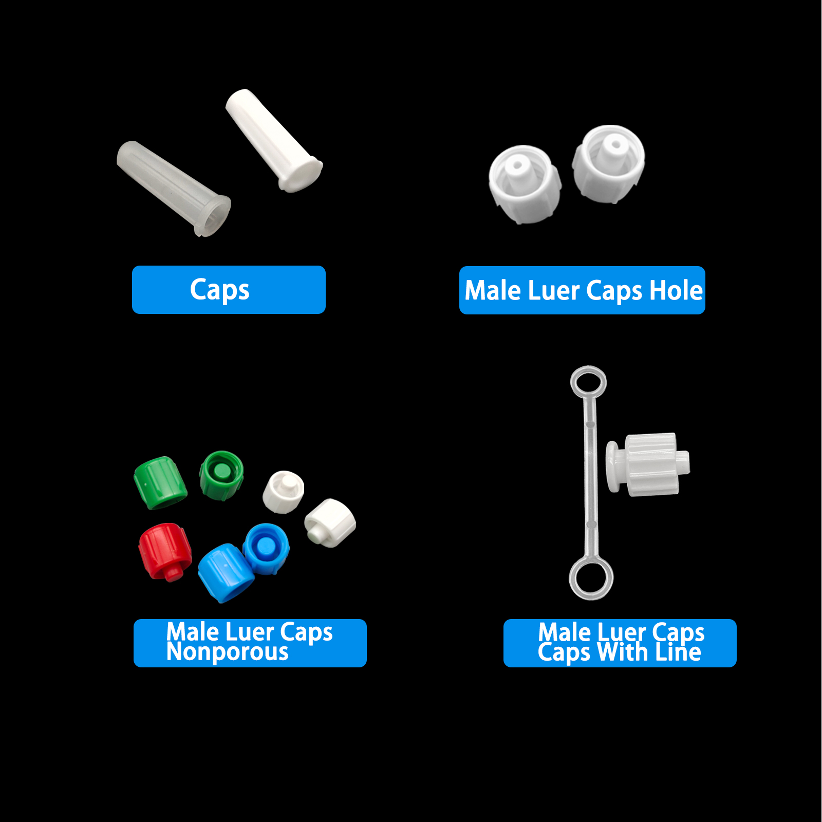 500pcs Male Luer Caps Hole for - Medical Lab Usa review and price